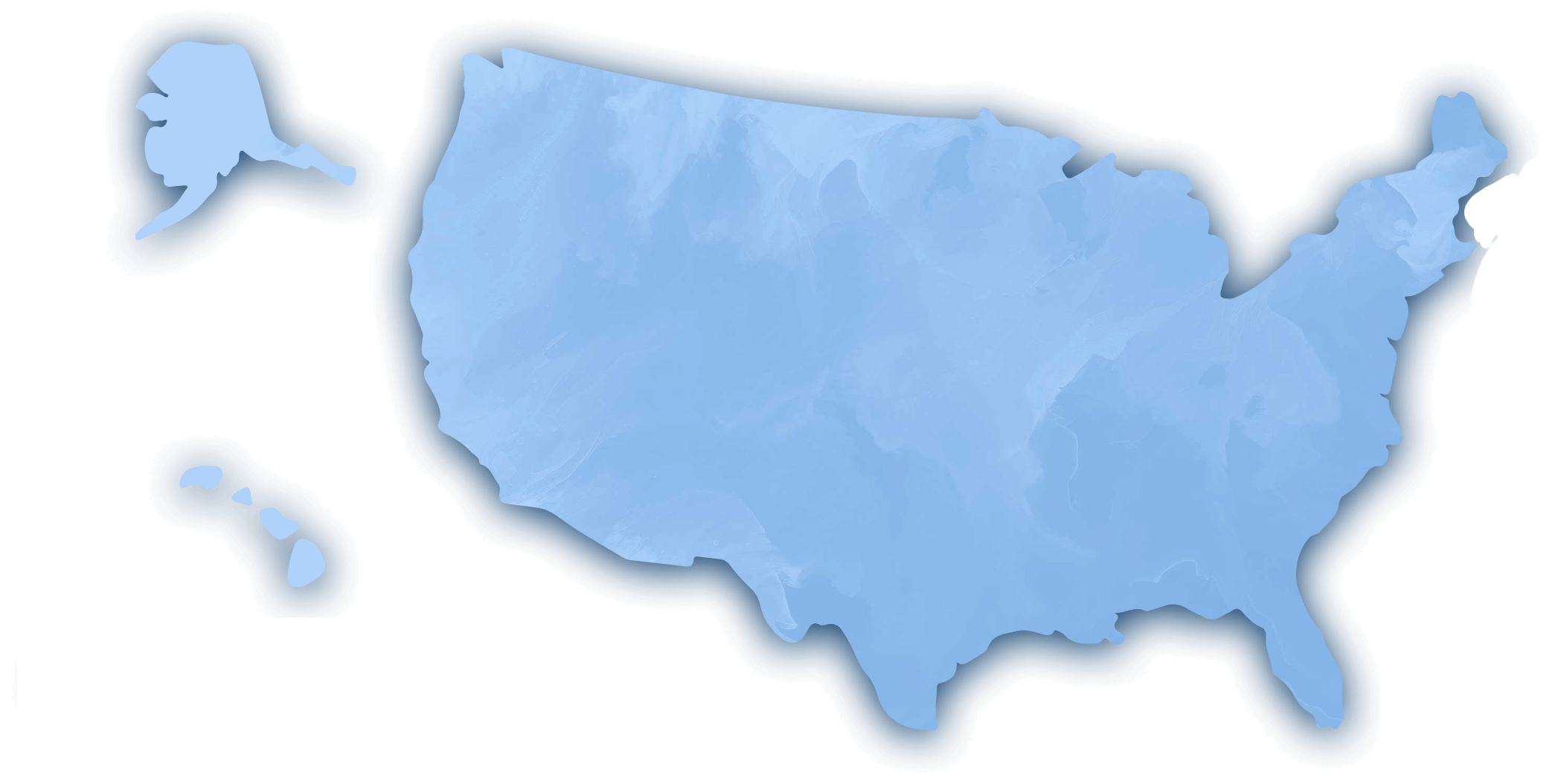 Map of the United States with recipe locations